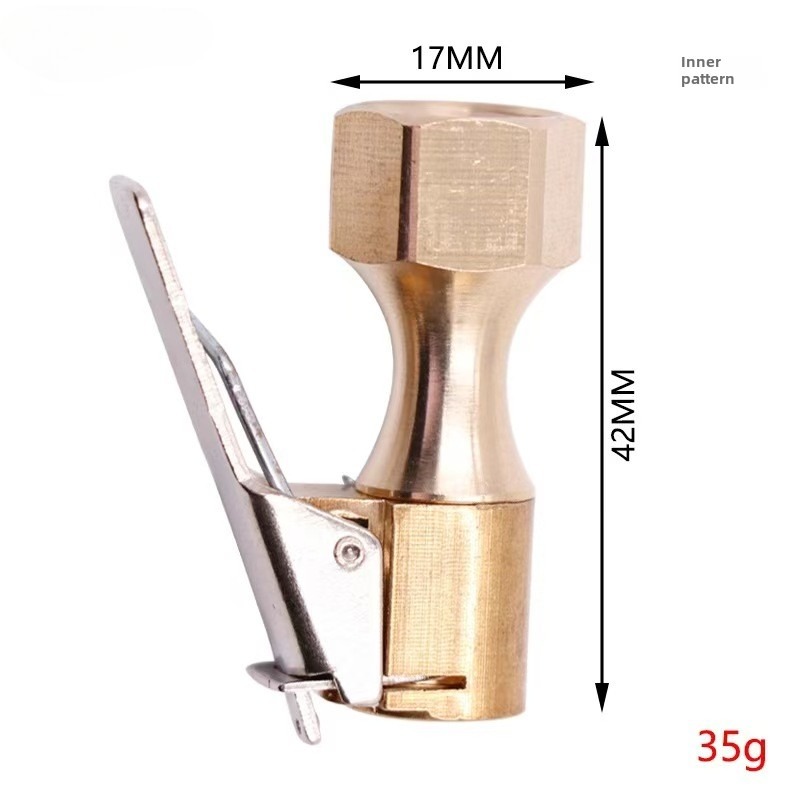 Conector de válvula de bomba de inflado de mandril de aire de neumático de coche, adaptador con Clip, válvula de rueda de neumático de latón de 6mm y 8mm para bomba inflable