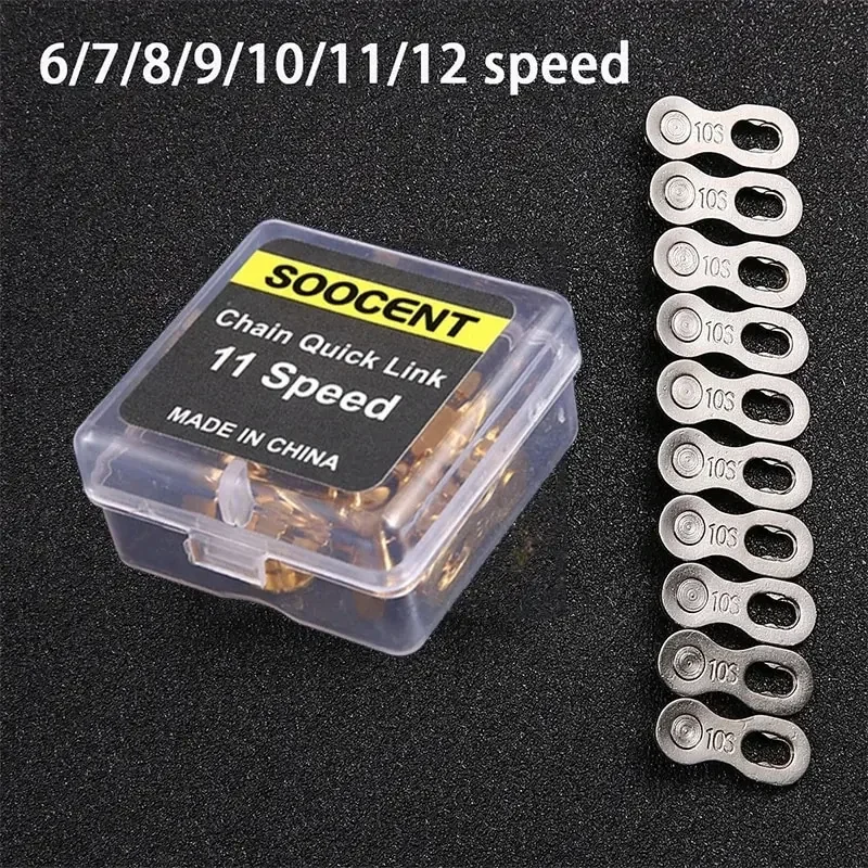 Conector de corrente de bicicleta com 5 pares, botões mágicos, links rápidos para ciclismo, mountain bike, 12 velocidades