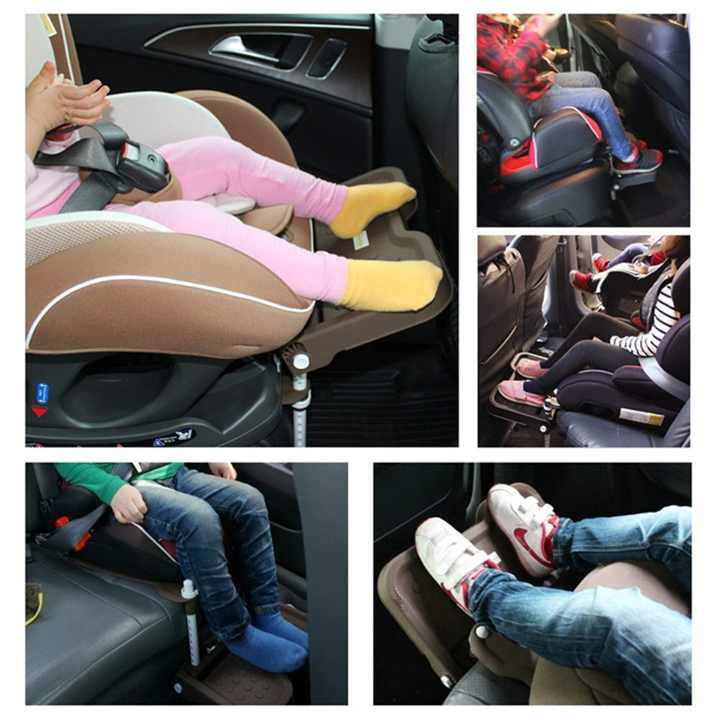 Einfach zu installierende Fußstütze für Kinderautositze. Verwandeln Sie das Auto in einen gemütlichen Reiseraum für Little One Pink