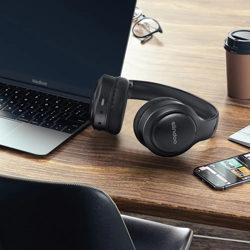 Sidoo-ワイヤレスヘッドセットjh919,Bluetooth,ステレオ,折りたたみ式,スーパーベース,ノイズリダクション,ラップトップ,PC,テレビ用