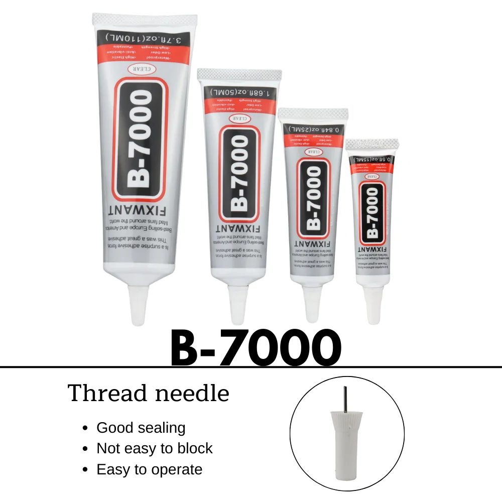 FIXWANT B-7000 ล้างซ่อมหน้าจอโทรศัพท์กาว B7000 Universal Diamond DIY กาวความแม่นยํา Applicator 15/25 /50/110ML
