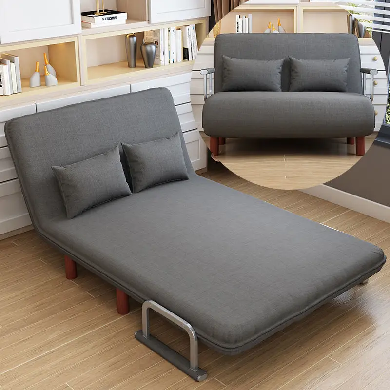 IHOME 65CM Màu Xám Gấp Gọn Đơn Giản Sofa Giường Căn Hộ Gia Đình Nhỏ Đơn Giản Ngả Ghế Đơn Gấp Sofa Giường 2022 Dropshopping