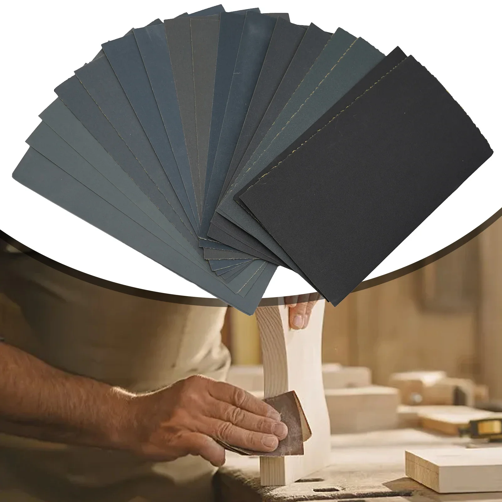 18 pçs/set lixa 400,600,800,1000,1200,1500,2000,2500,3000 lixa de lixa molhada/seca ferramentas de polimento abrasivo