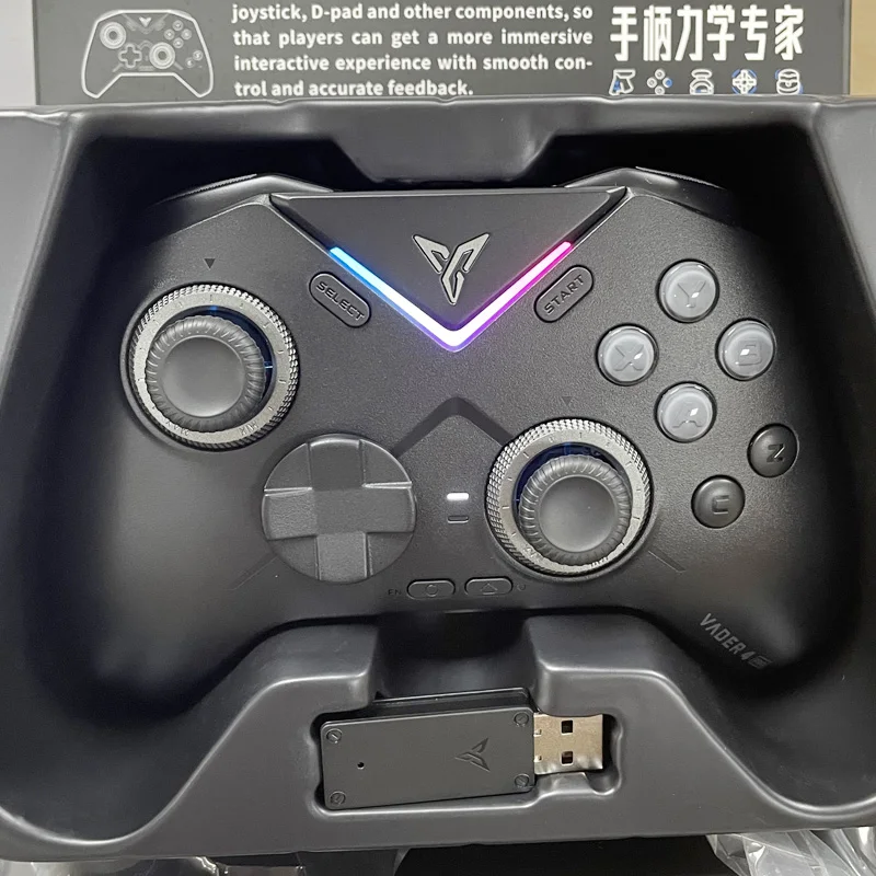 Controlador Flydigi Vader 4 Pro, interruptor de gatillo de vibración, mango de juego inalámbrico de 1000Hz, compatible con PC/interruptor/móvil/TV