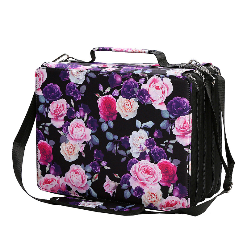 168/224 穴色鉛筆ケースフェルトキットマーカー収納袋大容量ケース文具ホルダー学生学用品新