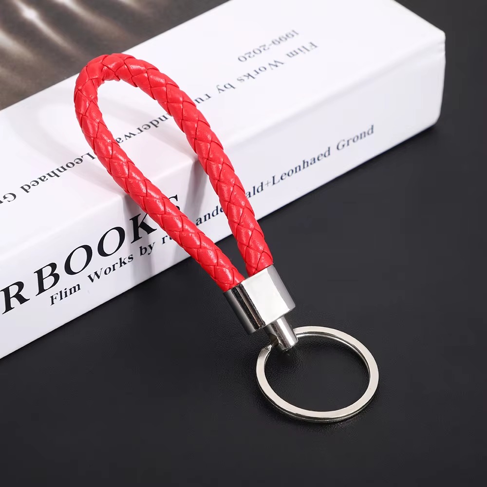 5PCS Originality PU Leather Metal Organization Rope Keychain Personality Custom Name Text Keyring Car Moto Key Ring Chain Gift