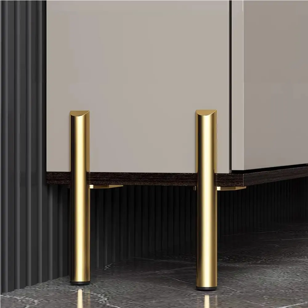 4pcs sets Alloy Furniture Legs Sofa Feet Black Gold Silver Home Bed Tv Cabinet Coffee Table Legs Hardware Replacement Legs