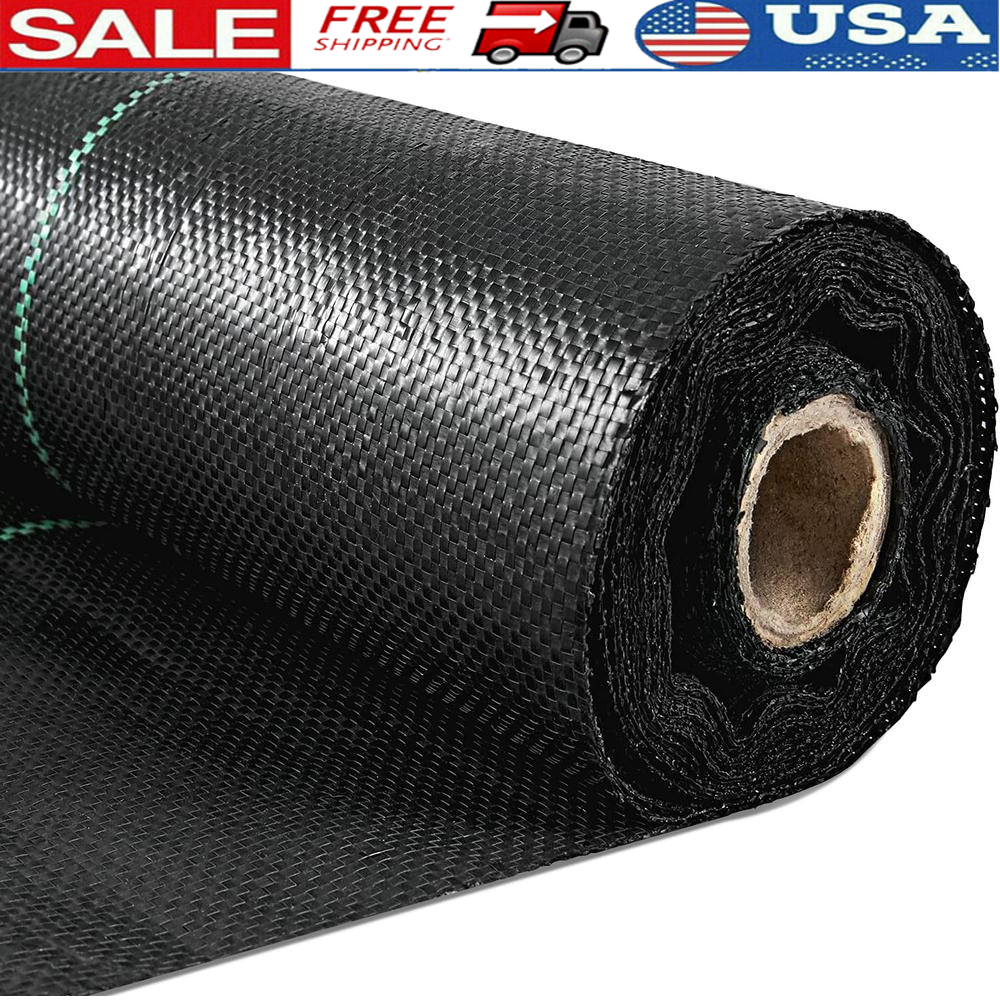 3OZ Woven Geotextile Fabric Weed Barrier 6.5FTx300FT High Permeability Durable PP Premium Landscape Fabric Blocker Heavy Duty