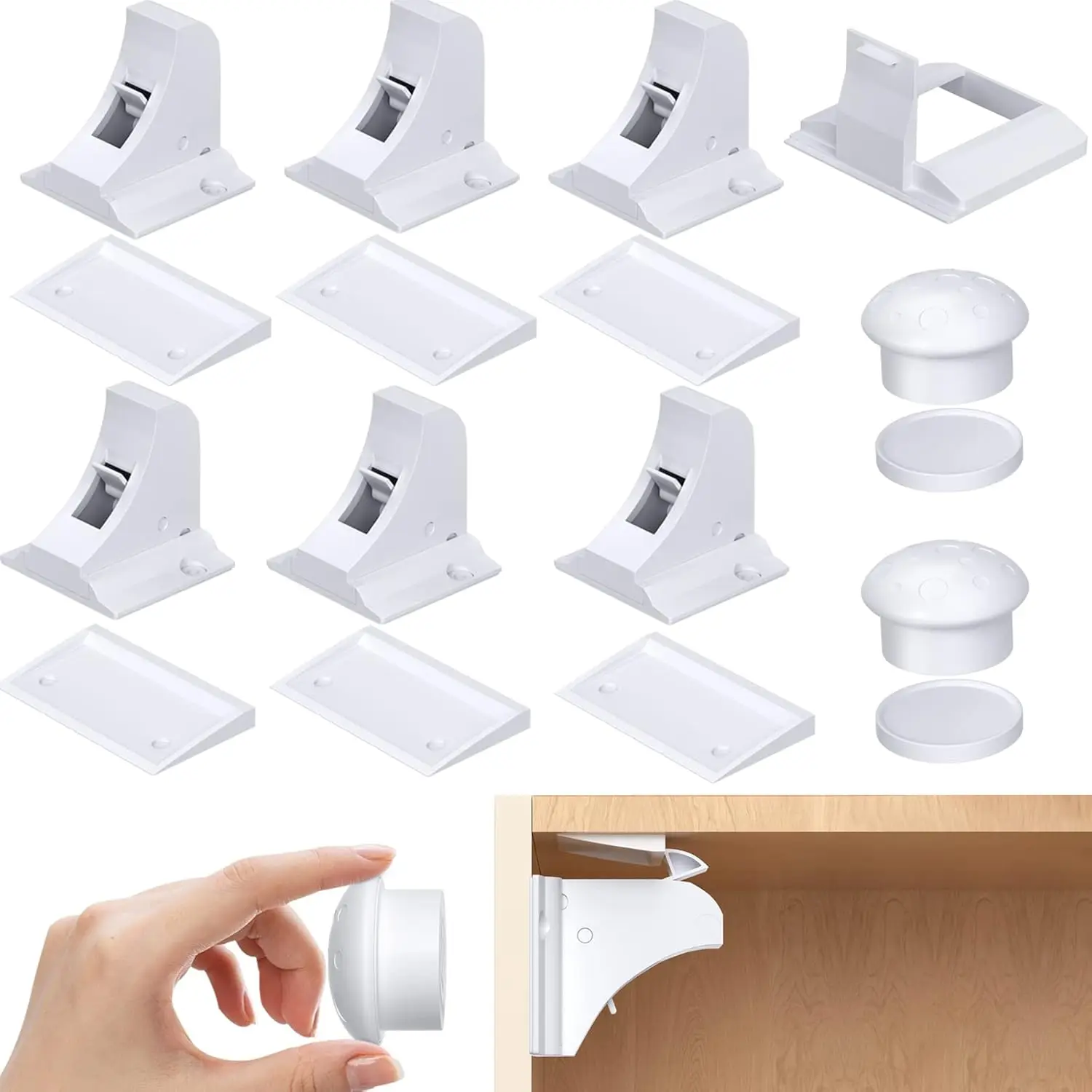 Fechaduras magnéticas de segurança para crianças, fechaduras magnéticas para gavetas, para cozinha, sem perfuração ou parafusos, fechaduras de segurança para armário