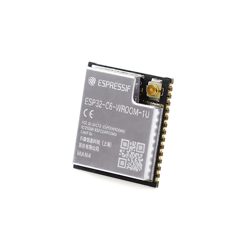 ESP32-C6-WROOM-1U Module 1u-n4 1u-n8 4 4Mb 8Mb Espressif ESP32-C6 Serie Ondersteuning Wifi & Bluetooth Ble 5 Esp32 Esp