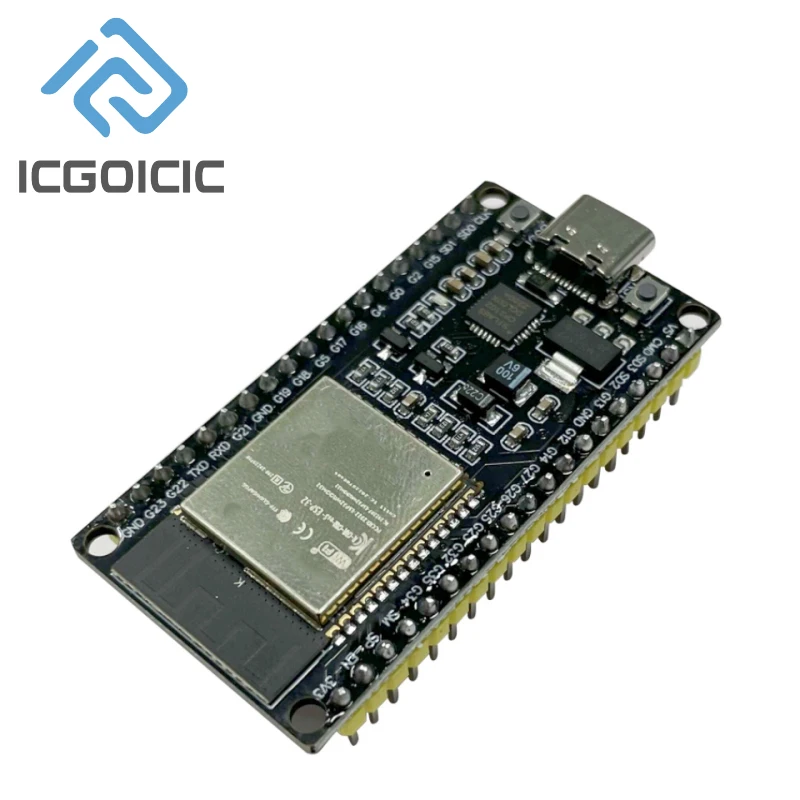 Placa de desarrollo ESP32 TYPE-C/MICRO USB CP2102 WiFi + Bluetooth compatible con placa de expansión de ESP32-DevKitC-32 de doble núcleo 38 pines