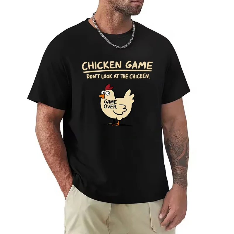 Gioco di pollo Non sembrare il pollo T-shirt con stampa modello T-shirt da uomo casual quotidiana all'aperto girocollo manica corta T-shirt da uomo