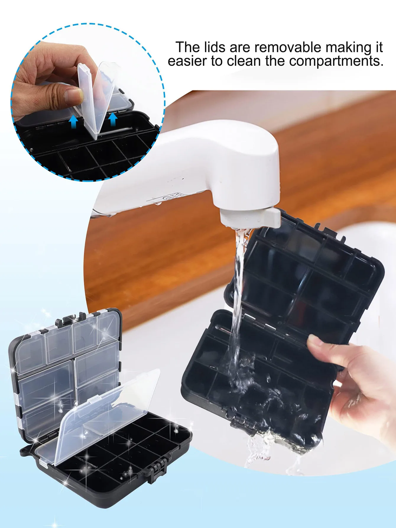 Small Tackle Box Organizer Mini Tackle Boxes Plastic Fishing Organizer Tackle Storage Containers Kayak Fly Boxes