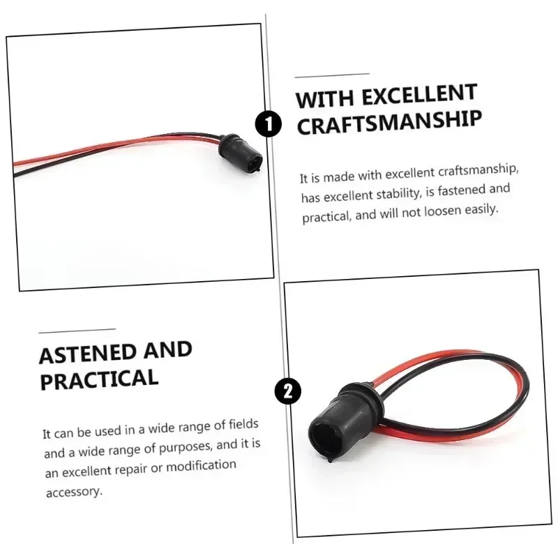 DC12V T10 W5W 147 Socket Marker Instrument Lights Holder Connector Wire Bulb Soft Rubber Harness Replacement Car Parts
