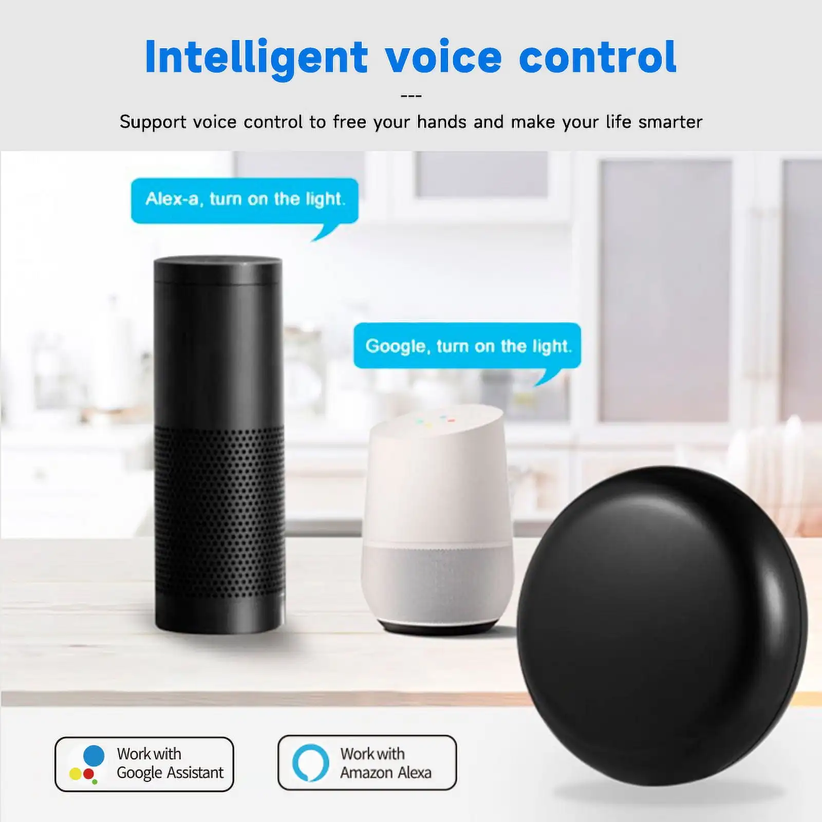 Control remoto inteligente por infrarrojos Tuya ZigBee, mando a distancia por infrarrojos Universal, funciona con Alexa, Google Home (ex necesario Hub Tuya con cable)