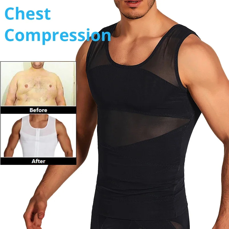 Heren Fitnesskleding Compressie Sportvest Strakke basislaag Mouwloos shirt Mesh Tops Singlet Sweatshirt Sportkleding Activewear