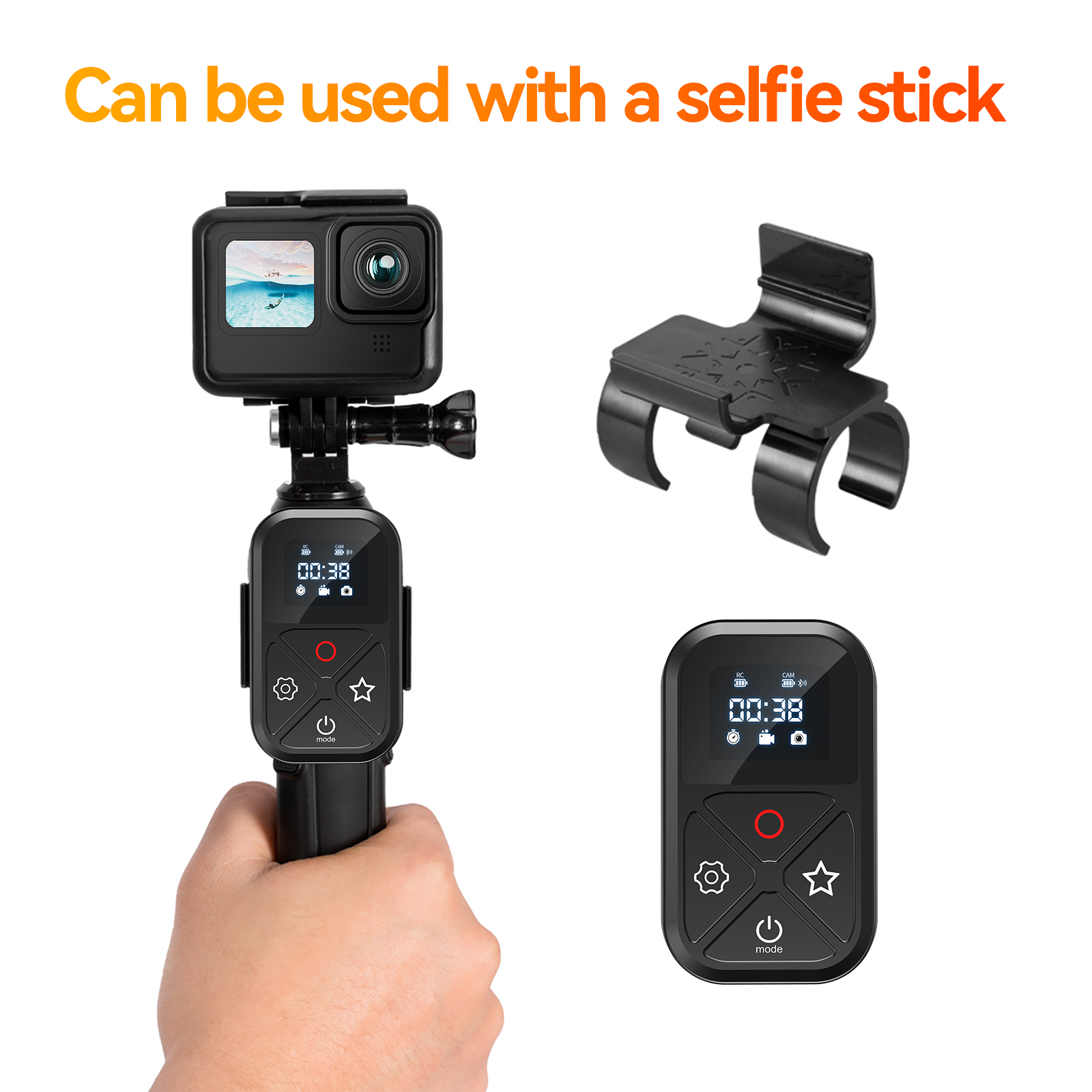 Telesin controle remoto bluetooth para gopro hero 13 12 11 10 9 com pulseira 80m controle remoto inteligente sem fio para acessórios gopro