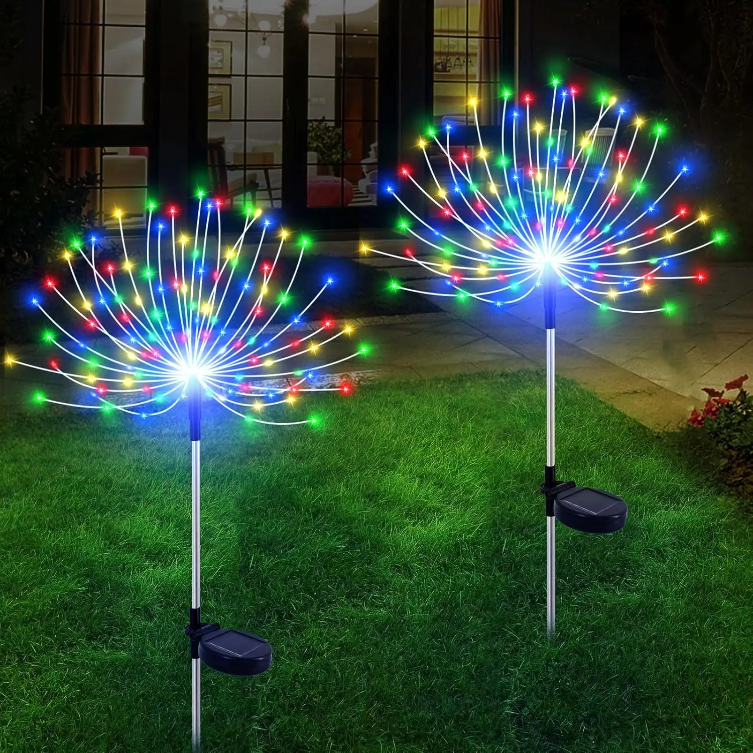Lámpara de cadena con energía Solar, Bombilla impermeable para exteriores, para césped, Patio, jardín, 90/120/150/200 LED, decoración DIY, 1 ud.