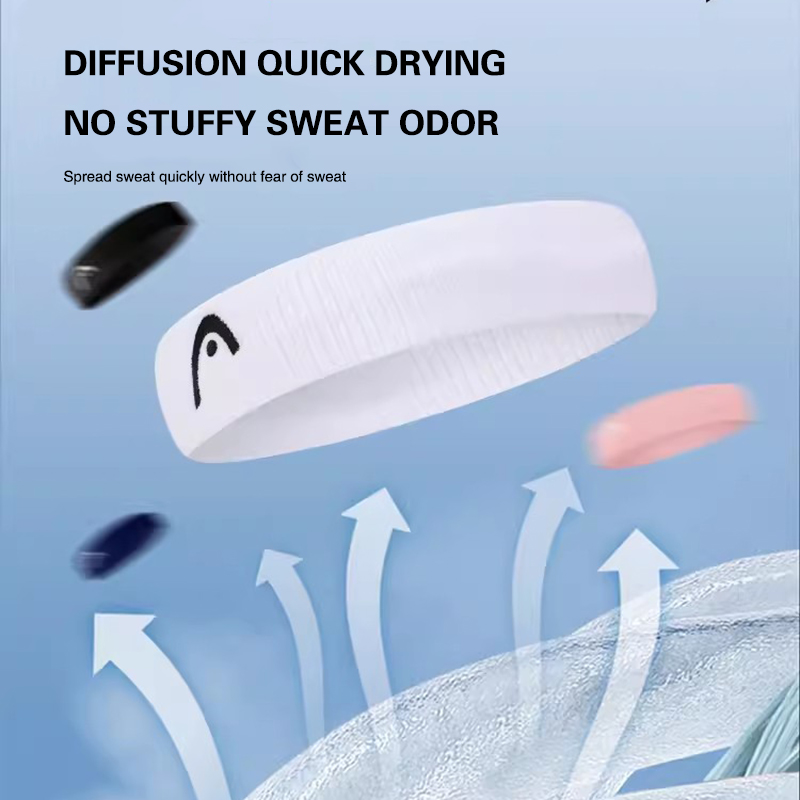 หัวเทนนิส Hairbands ผู้ชายและผู้หญิงกีฬา Headbands ฟิตเนส Sweatband แบดมินตันโยคะบาสเกตบอลวิ่งแฟชั่นแถบคาดศีรษะเหงื่อ