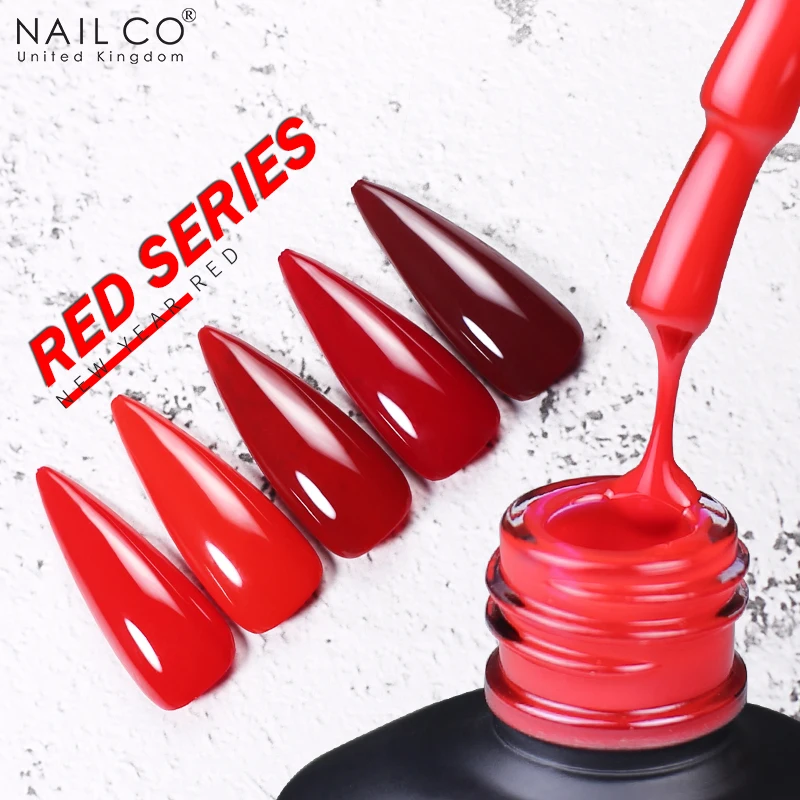 NAILCO レッドカラーシリーズ 15ML ネイルジェルポリッシュネイル用品半永久ネイルアートマニキュアソークオフ LED UV ハイブリッドワニス