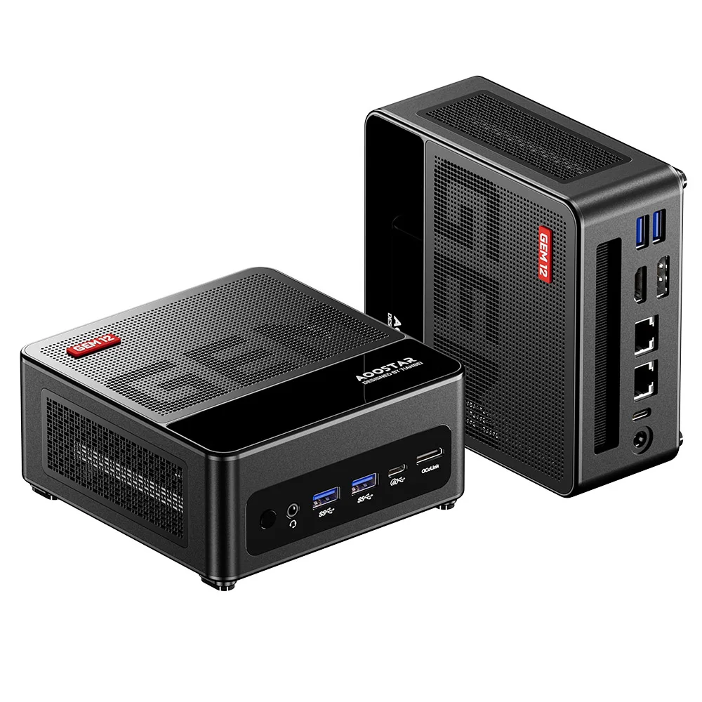 Aoostar gem12 max mini pc und ryzen 7 8845hs 8 core bis zu 5,1 ghz 32gb ddr5 ram 1tb pcle 4,0 ssd wifi 6 bluetooth 2. 0 2*5,2g lan