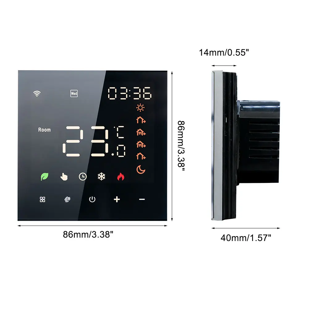 Termostato inteligente Tuya WiFi Control de voz 3A/16A controlador de temperatura de calefacción LCD programable Digital termostato de pared Digital