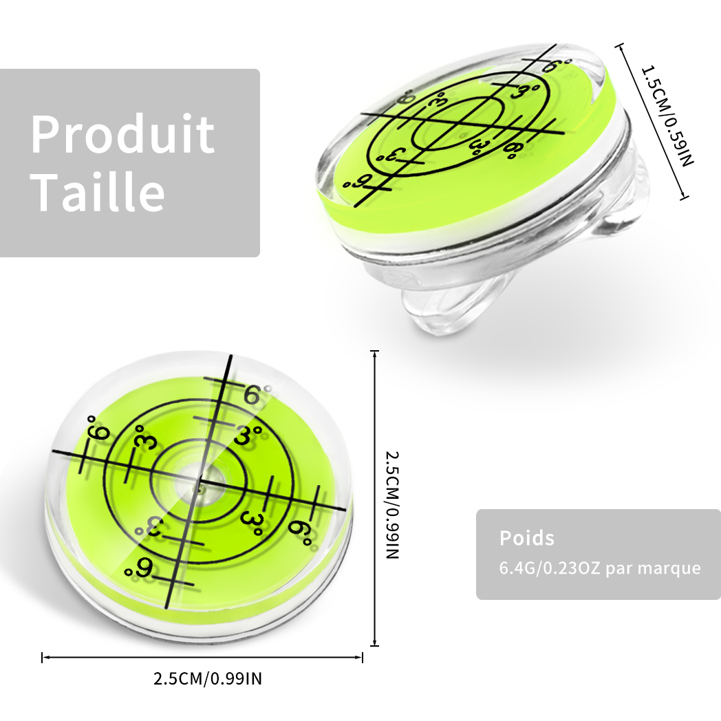 Caiton-Pince à chapeau de golf magnétique et marqueur de balle, niveau de précision, aide au placement de golf 11%, hommes et femmes