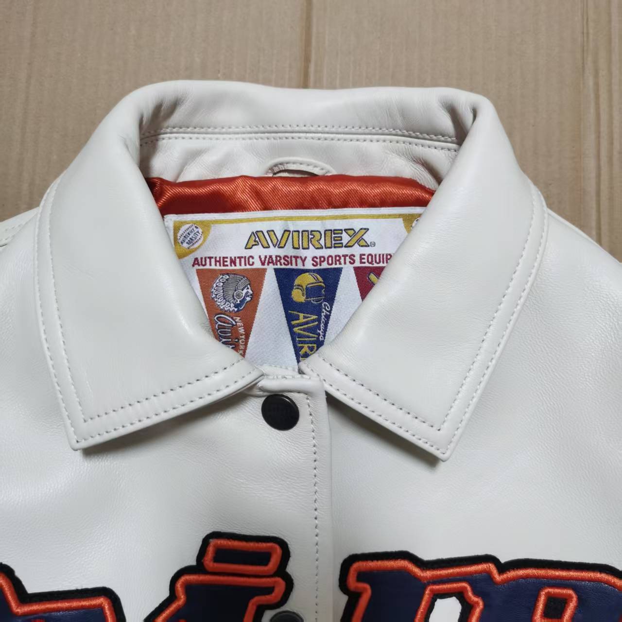 AVIREX 2025 Spring New Women's French Imported Antique Sheepskin Jacket Leather Thickness 1.5mm US Size Short Leather coat tops