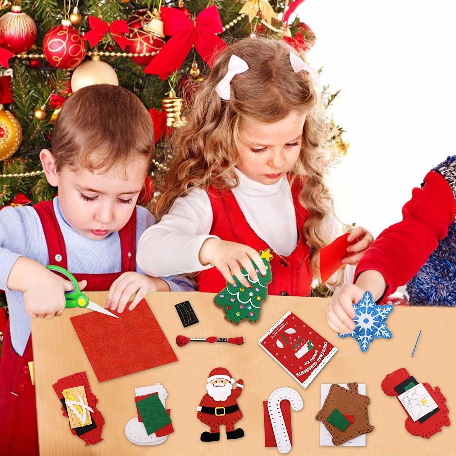 ニューキッズ縫製キットフェルトクリスマス DIY 工芸品ガールズボーイズ教育縫製キッズアートクラフトキット初心者フェルト子供縫製