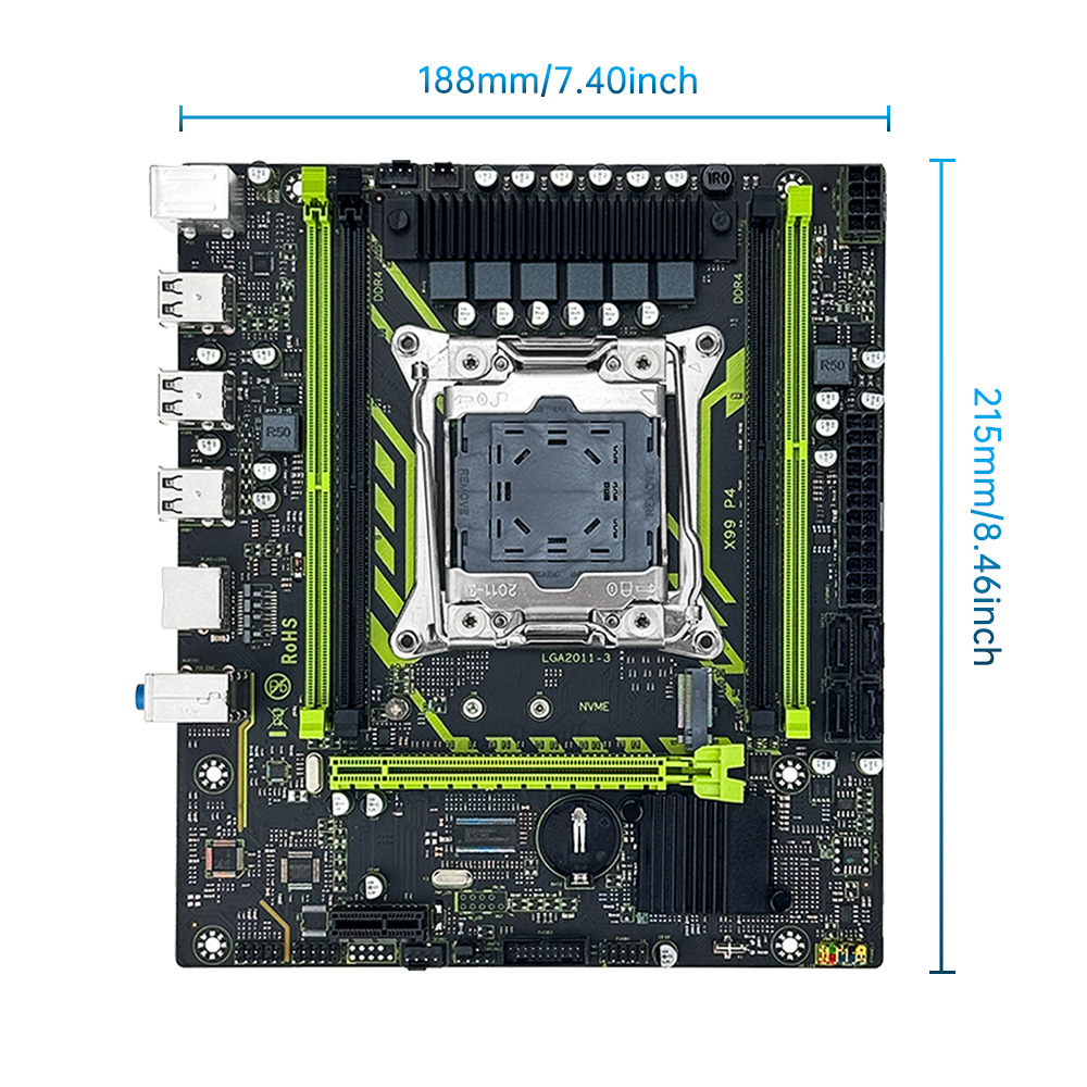 Zestaw płyty głównej SOYO X99 z procesorem LGA2011-3 Xeon E5 2630 V4 DDR4 16 GB x 1 2133 MHz RAM NVME M.2 SATA Akcesoria komputerowe