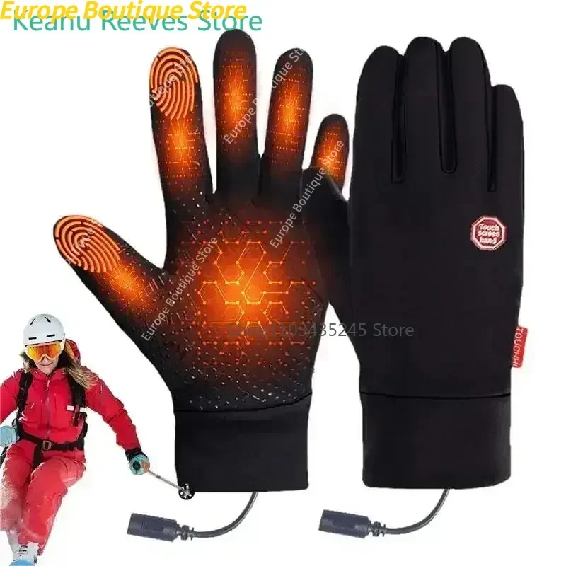 Zimowe, ciepłe, ładowalne, elektryczne rękawice grzewcze, rękawice do jazdy na zewnątrz, na narty, motocykl, akcesoria rowerowe, ogrzewacz do rąk.