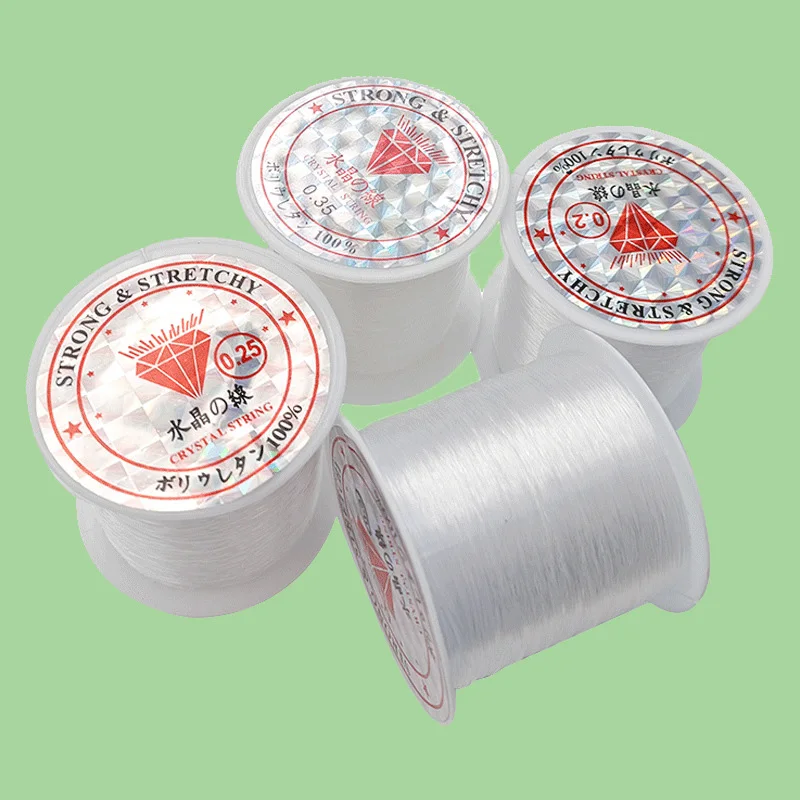 Zxiixz 1Roll Plastic Crystal DIY Beading Fishing Line No Elastic Cord Rope For Jewelry Making Supplies String Thread
