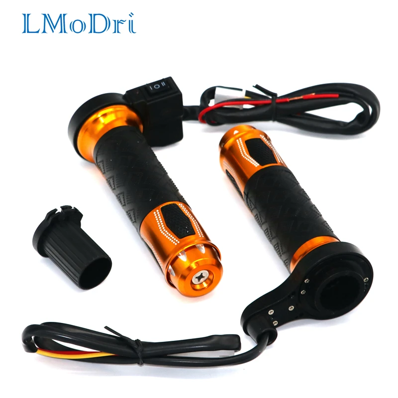 LMoDri Xe Máy Nóng Cầm Xe Máy ATV Xe Tay Ga Điện Làm Nóng Cầm 22Mm 7/8 "Tay Cầm Tay Nhôm 12V