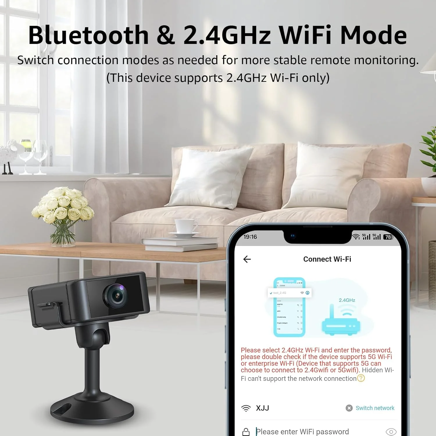 Cámara pequeña 4K con función de disparo nocturno. Batería de 4 horas. Con detección de movimiento para almacenar datos en SD o en la nube. Viene con control de aplicación móvil para proporcionar alertas en tiempo