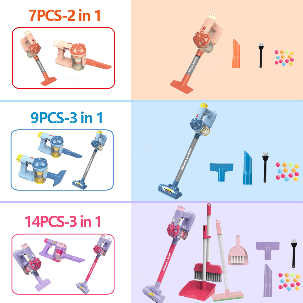 Kinder-Staubsauger-Spielzeug, realistisches Rollenspiel für Kleinkinder, um Reinigung, Housekeeping, Lernspielzeug für Jungen und Mädchen zu lernen, Geschenke