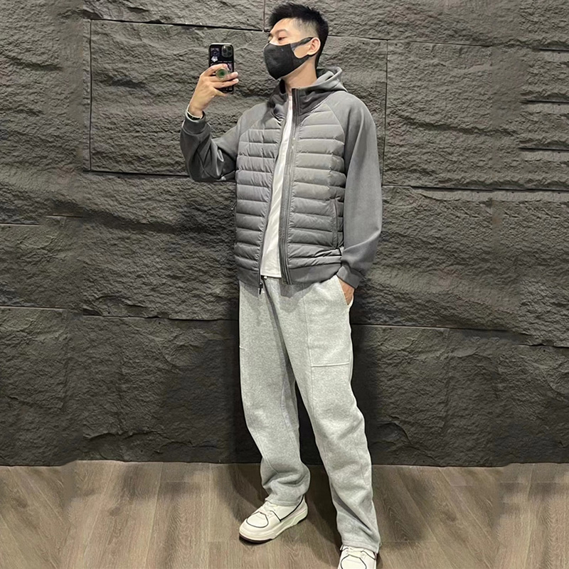 Novo Casaco de Aodão Leve e Confortável com Capuz em Cor Pura para Homens, Casual e Versátil