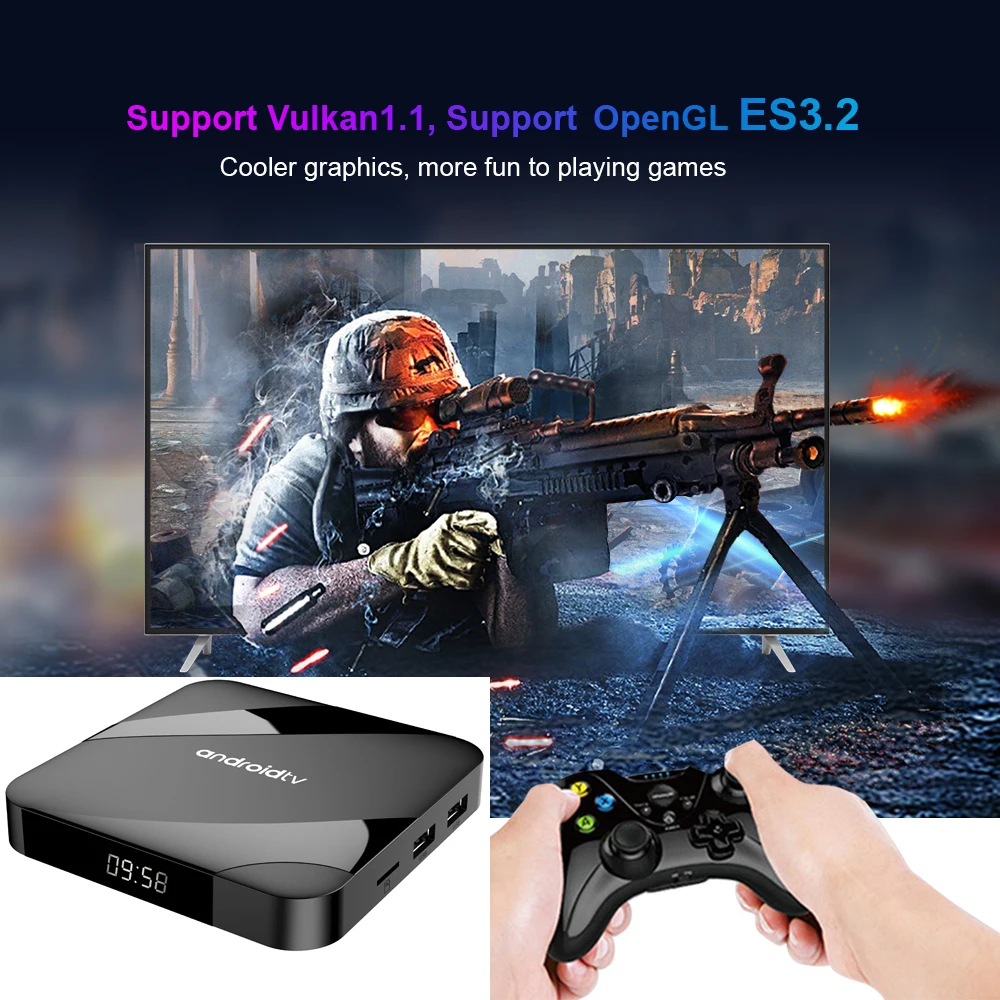 ATV Android 14 TV Box 4GB 32GB 64GB AV1 S905W2 Quad Core Dual WIFI Voice Remote 2GB 16GB Media Player 8K 4K Set Top Box