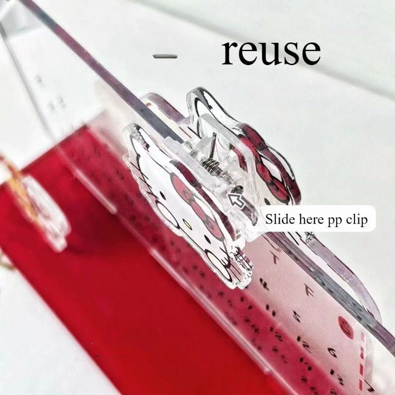 Sanrio Hello Kitty Kalendarz Śliczna akrylowa ozdoba Kitty Recykling Kalendarz wielokrotnego użytku Ins Tablica do notowania Niezbędny prezent na biurko