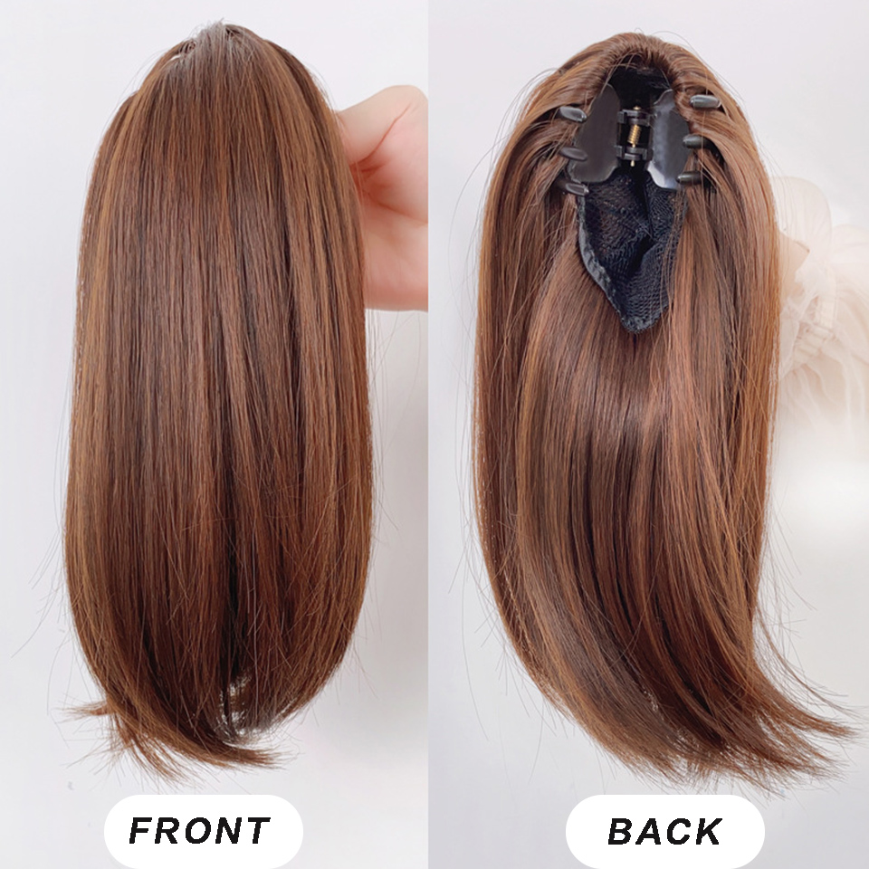 Synthetic Wigs With High Ponytail And Small Grasping Clips Micro-Curly Fluffy Inner Button Wigs Are Fashionable And Natural To W