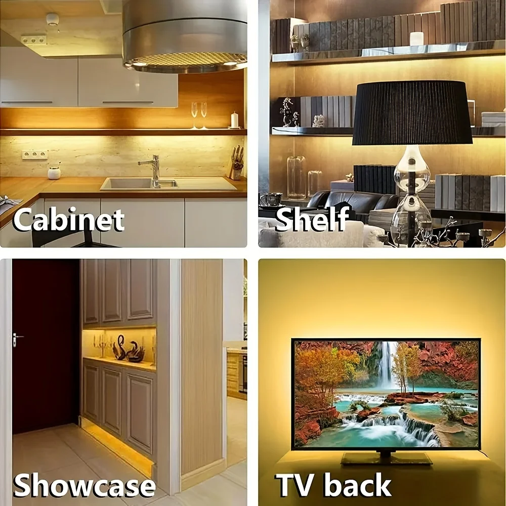 USB PIR LED Strip Lights DC 5V Smart Dimmer Motion Sensor Switch On/off Control Backlight Tape TV Lamp Tape Bedroom Home Decor