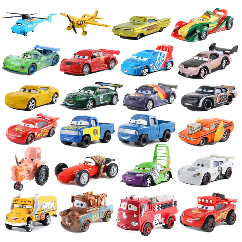 Figurki Disney Pixar Auta Anime Doc Hudson Ramone Zygzak McQueen Fillmore 1:55 Metalowy Model Samochodu Wyścigowego Zabawki Prezenty dla Dzieci
