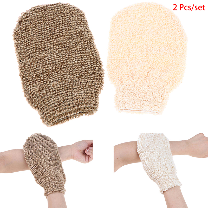 ピーリング-角質除去ハンドプロテクター,シャワー用バスタオル,ボディブラシ,スパ,フォームボディマッサージ,2ユニット