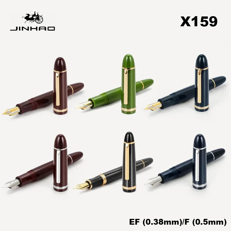 Jinhao X159 pióro wieczne wielokolorowe akrylowe luksusowe eleganckie długopisy 0.5mm/0.38mm stalówka długopisy atramentowe pisanie artykułów biurowych artykuły papiernicze
