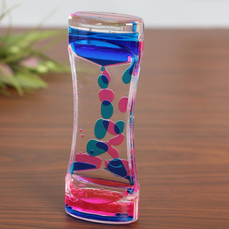 Dynamic Oil Drop Hourglass Timers Mixed Color Liquid Sandy Clock Stress Reduction Dazzling Acrylic Creative Gift Sandglass Timer