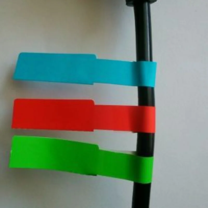 30pcs/sheet P Shape Cable Wire Label Network Line Cable Marker Label Stationery Index Book Diary Page Label