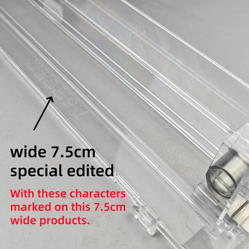 15pcs Wide 7.5cm Plastic Shelf Automatic Refill Pushing Pusher Supermarket Rack Cigarettes Products Unibody Single Side