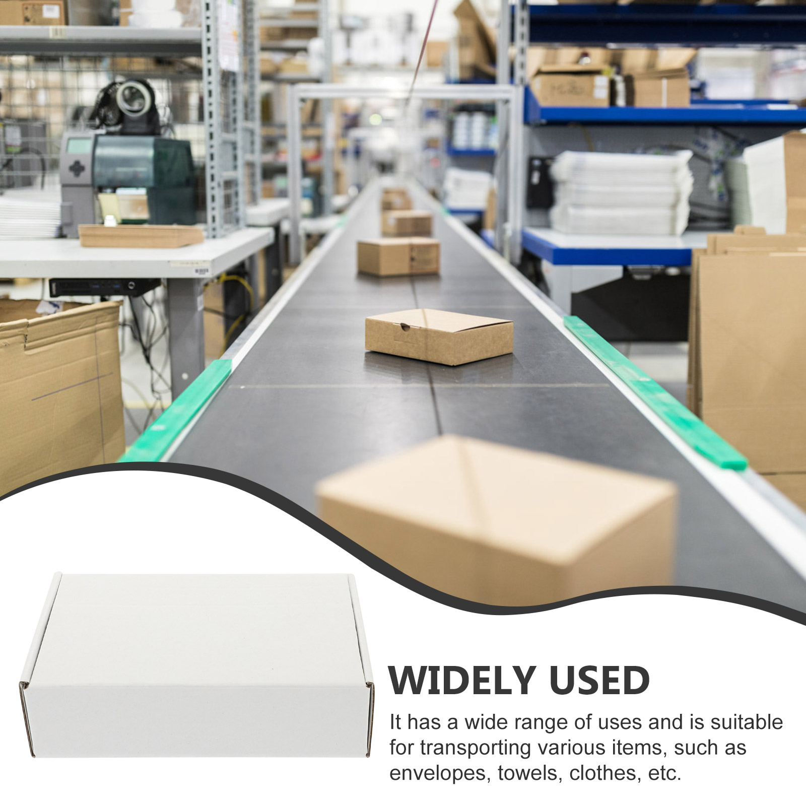 段ボール製の梱包箱,ギフト包装用の白い段ボール箱,20個