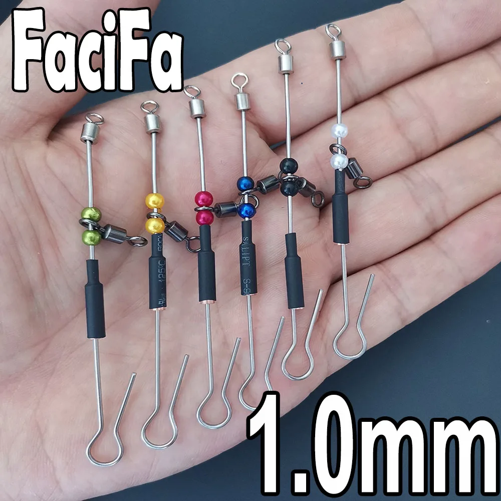 6 Pcs 베어링 회전 낚시 커넥터 빠른 후크 Urfe Para Temporales Enganches Rapidos Para la Pesca Kolay Atma Aparati