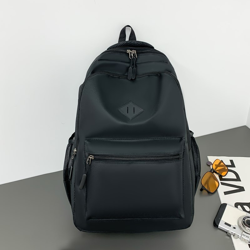 Solid Color Simple Fashion Backpack Men's New Male and Female Leisure Middle School Backpack Tide