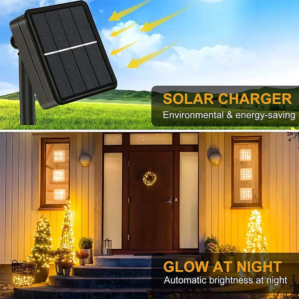 1 Stück 30/50/100/200led Solar Outdoor wasserdichte Stern lichterkette